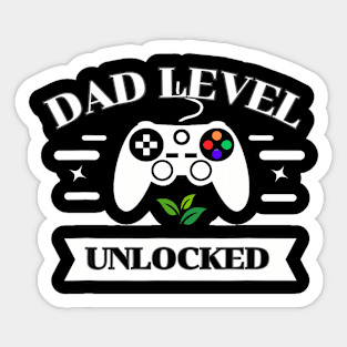 Dad Level Unlocked New Dad Father Pregnancy Sticker